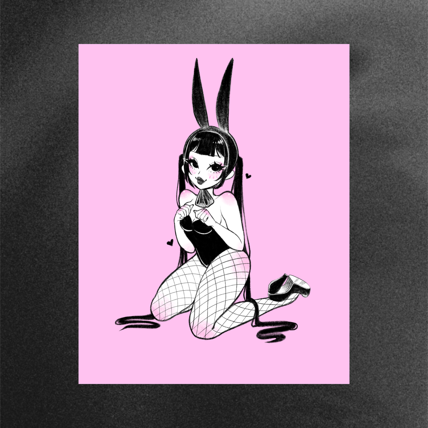 Pink Bunny Print