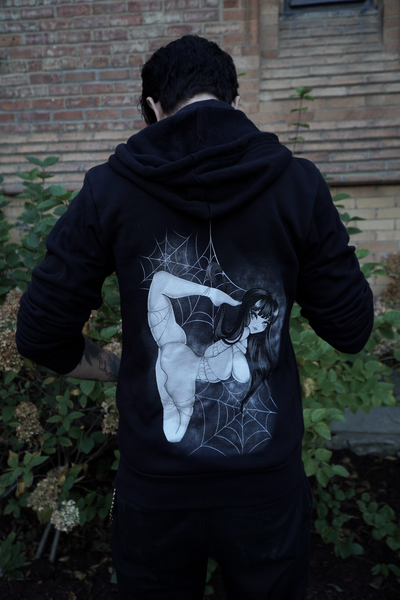 Caught In Webs Unisex Zip Up Hoodie