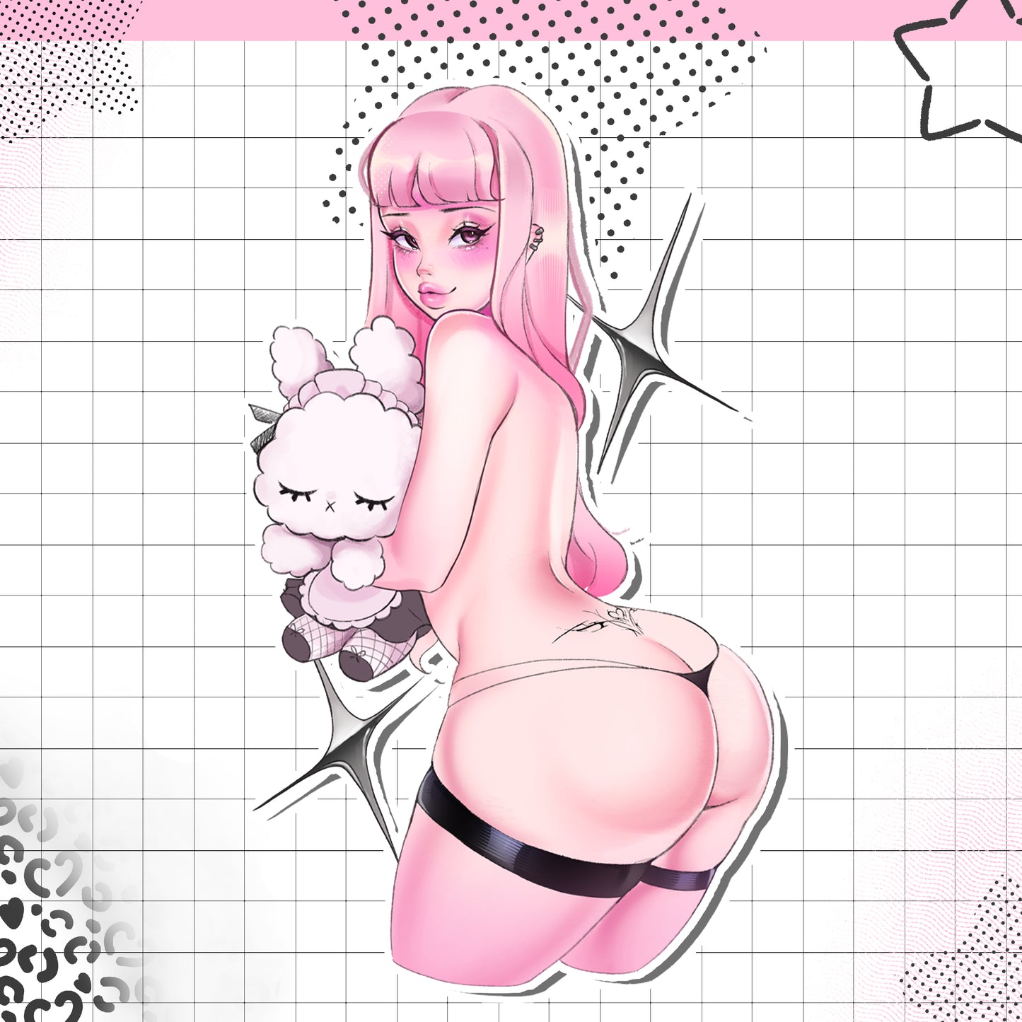 Plushy Girl Sticker