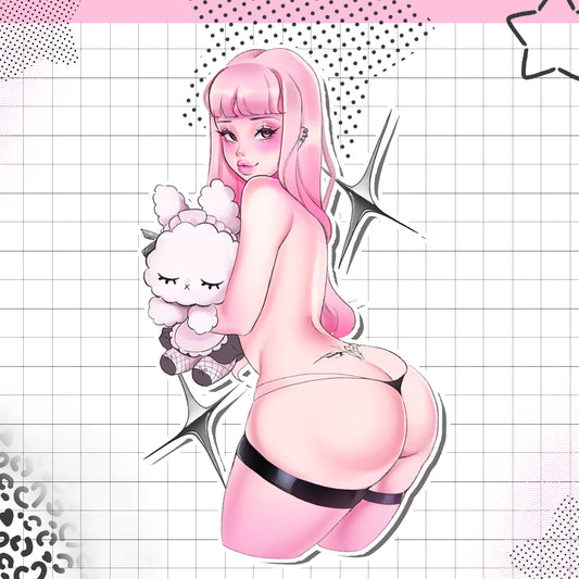 Plushy Girl Sticker