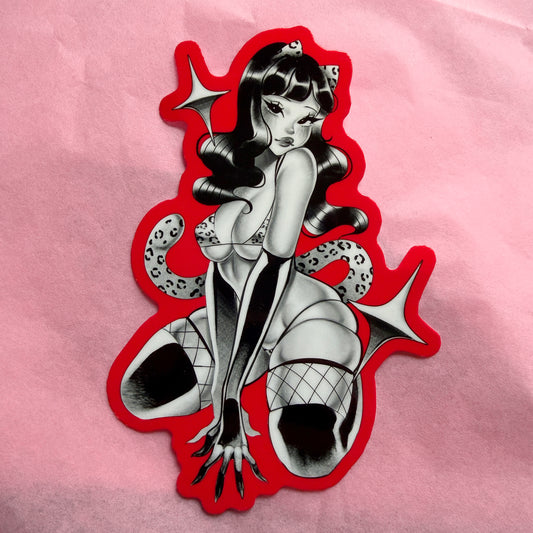 Leopard Girl Sticker