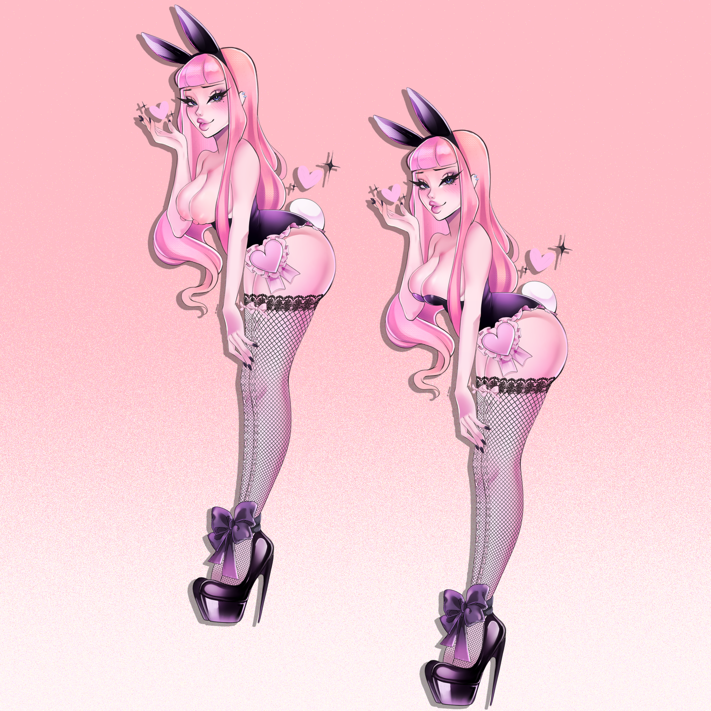 Ribbon Bunny Sticker