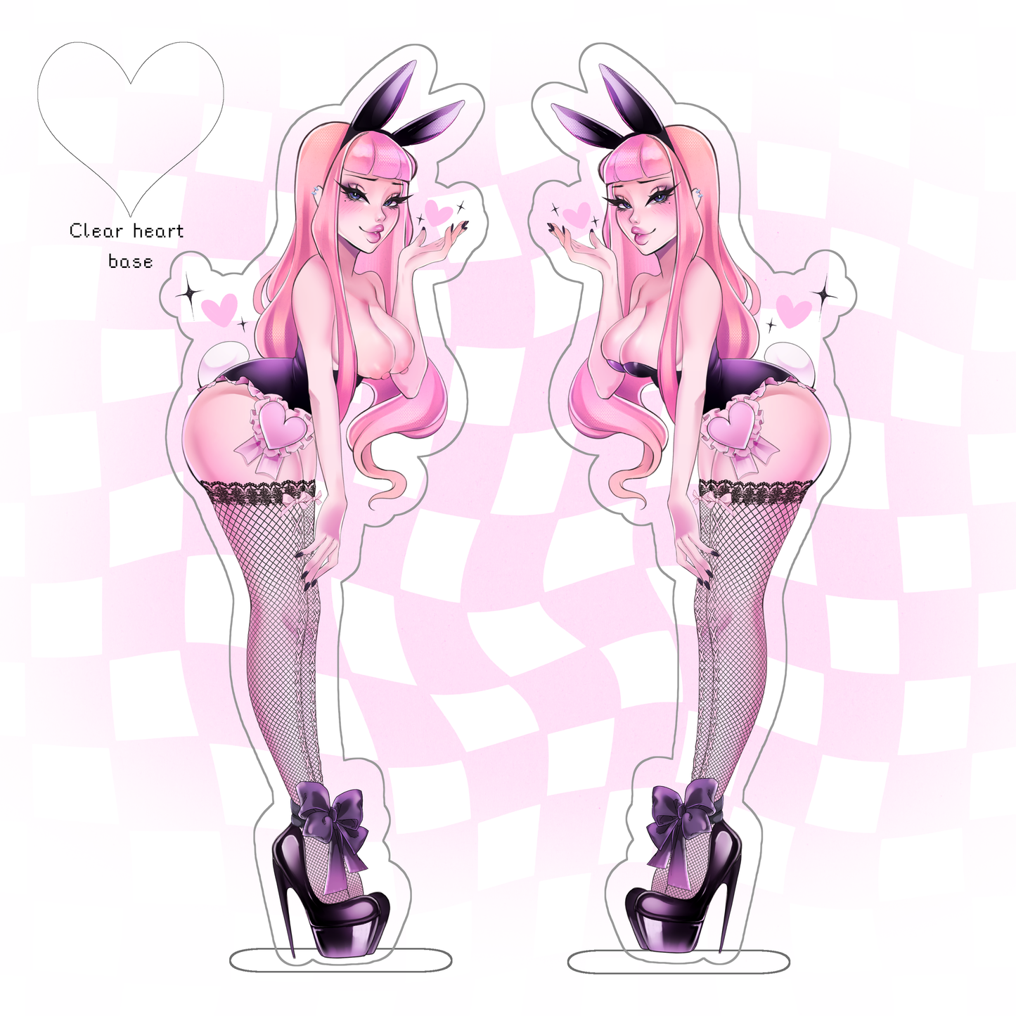 Ribbon Bunny Acrylic Standee