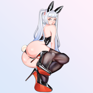 Bunny Stocking Girl Sticker