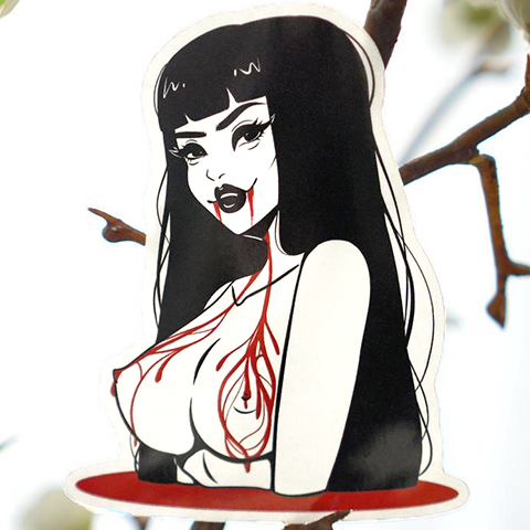 Vampire Girl Sticker