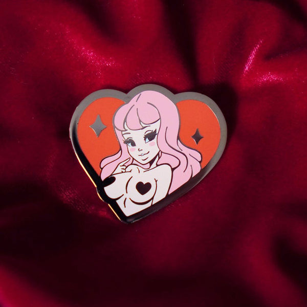 Heart Girl Hard Enamel Pin