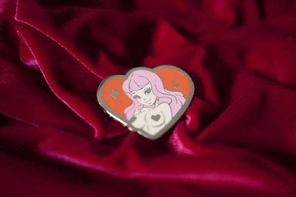 Heart Girl Hard Enamel Pin